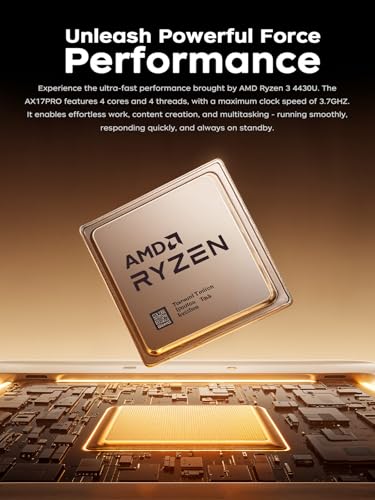 ACEMAGIC AX17PRO Laptop 17.3" FHD (1920×1080) Display, AMD Ryzen 3 4300U (up to 3.7GHz), 16GB DDR4 RAM 512GB SSD (Dual M.2 Slots up to 4TB), 62.7Wh Battery, Wi-Fi 5, Win 11 Pro–for Office & Home