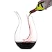 Wine Decanter U-Shaped Horn Design Fine Occasion 1750ML Hand Made Crystal Wine Aerator with Dual Head
