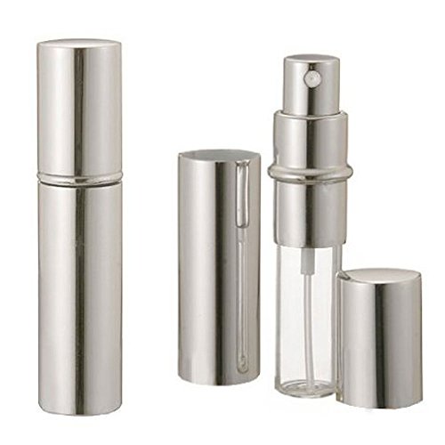 ReNext Silver Refillable Travel Size Perfume Bottle Spray, 10ml, 41oz. Beauty & Personal Care, Tools & Accessories, Bags & Cases, Refillable Containers