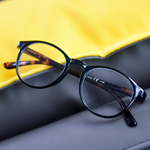 URLAUB 3 Pack Blue Light Blocking Reading Glasses, Anti Glare Computer Readers +2.0 for Women Men, Ladies Magnification Eyeglasses