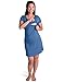 Kindred Bravely The Angelina Ultra Soft Maternity & Nursing Nightgown Dress (True Blue, Medium)