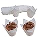 Premium Disposables 200 White Tulip Style Baking Cups Cupcake Liners Wrappers, Oven Safe Parchment Baking Liners. Large Size 2 3/4-4 Inches.