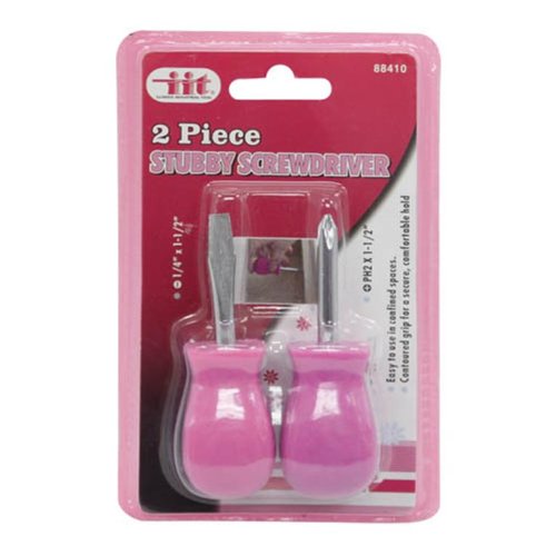 Click Here to See More Images IIT 88410 Ladies Pink Stubby Screwdriver Set