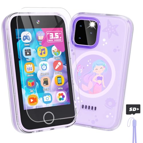 Dylanto Kids Phone Toys for 3-12 Years Old Girls ,3.5'' Touchscreen Phone for Kids Learning Play Toy with Dual Camera,Video Players,Game,Christmas Birthday Gifts for Girls Age 3 4 5 6 7 8 9