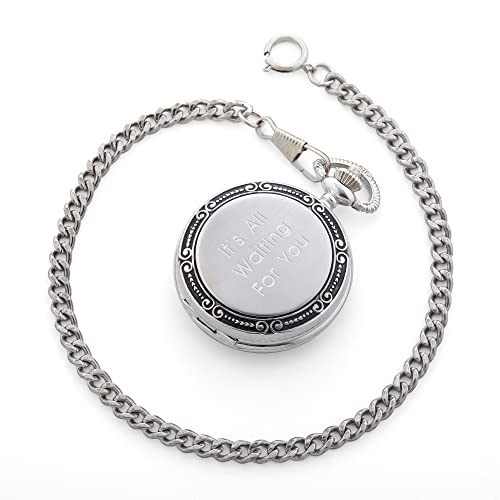 THINGS REMEMBERED Personalized Photo Skeleton Pocket Watch (Free