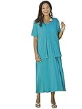 Ulla Popken Plus Size La Playa Knit Sundress and Jacket Set - Tropic, 20/22