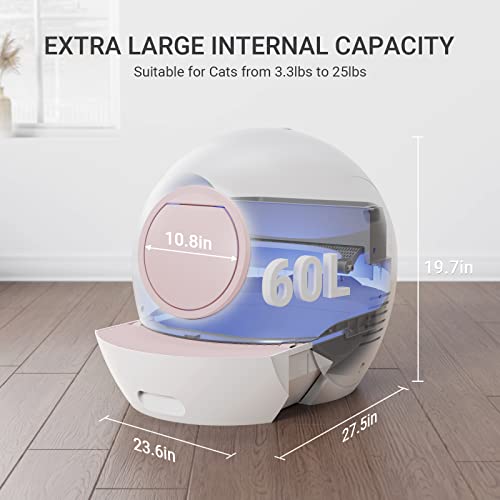 ELS PET SelfCleaning Cat Litter Box Extra Large Automatic Litter Box