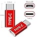 OneKer USB Type C Adapter, USB C to Micro USB Convert Connector Fast Charger Compatible Samsung Galaxy S10 S9 S8 Plus Note 9 8, Pixel 2 XL, LG V20 G5 G6, Nexus 5X 6P,HTC 10(Red 4-Pack)