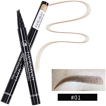 ❤JPJ(TM)❤️ Tattoo Eyebrow Pen,Women Eyebrow Tattoo Pen Waterproof Fork Tip Sketch Beauty Eyebrow Makeup Pen Microblading Ink Sketch (A)