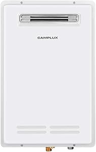 Camplux Pro Residential Tankless Water Heater Natural Gas,5.28 GPM High Efficiency Instant Natural Gas Water Heater,Constant Hot Water Heater for 3-4 Persons Whole Home,Outdoor Installation,White