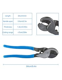 YaeTek Crimpadora de alambre Herramienta Crimpadora Cable Crimpadora de Mano Ratchet Terminal Crimpadora Alicates con Cortador de Cable para 10, 8, 6,4, 2 y 1 0 AWG Cable Corte y Crimpado