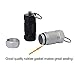 Douper High Capacity Aluminum Keychain Pill Fob Waterproof Pill Holders Outdoor Airtight Matches Container Time Capsule Pack of 2 (1 White + 1 Black)