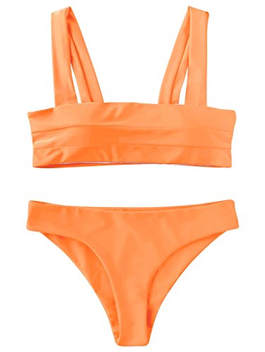 zaful neon orange bikini