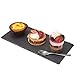 Creative Home Natural Slate Rectangular Serving Tray Long Cheese Board Dessert Serving Platter for Serving Cheese Dessert Snacks Sushi Charcuterie Meat, 5.5