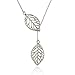 Jane Stone Fashion Pendant Necklace Leaf Y Shaped Statement Jewelry for Women Girls