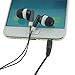CN-Outlet Wholesale Bulk Individually Bagged Earbuds Headphones 100 Pack for iPhone, Android, MP3 Player(Black)