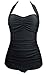 Cocoship 50s Vintage Solids Inspired Classic One Piece Pin Up Sheath Swimsuit(FBA)