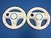 Mario Kart Racing Wheel for Nintendo Wii, 2 Sets White Color Bundle