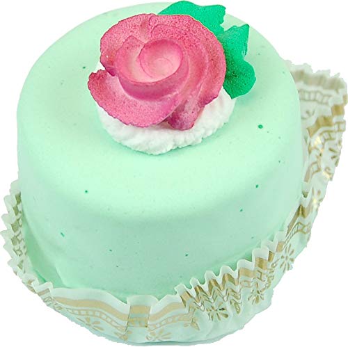 Flora-cal Products Mini Fakey Cakes 4 Pack Fake Petit Fours on Plate Fake Dessert Hand Made Decoration Made in America - Thumbnail 2