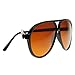 zeroUV Retro Large Plastic Aviator Sunglasses with Blue Light Driving Lens