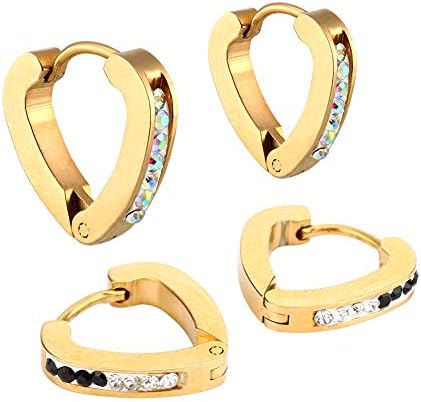 Sister jewelry Hoop Earrings for Women Girls Hypoallergenic Stainless Steel Rounded Tube Hoop Earrings for Gift