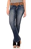 WallFlower Juniors Belted Luscious Curvy Bootcut Jeans