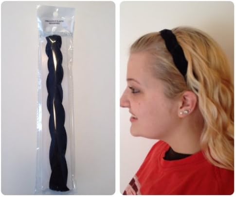 Amazon Com Fabulicious Black Braided Headband Softball Running