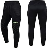 KELME Goalkeeper Pants Pro with Protection Pads Soccer Goalie Pants Youth Blue Size Large