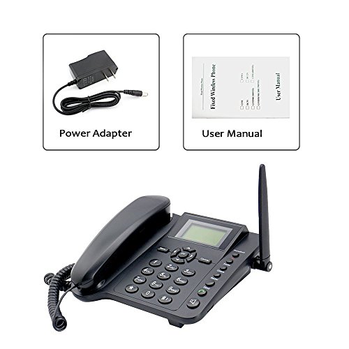Desktop Wireless GSM Unlocked Telephone Full Size Cell Phone with SMS FM Radio Function Sourcingbay M281 Bright 2.4" LCD Screen with Caller ID Battery