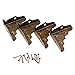 dophee 12Pcs Antique Brass Jewelry Box Corner Case Chest Corner Protector Guard Edge Cover