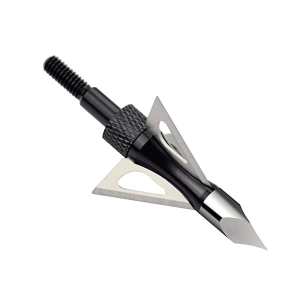 OTW Hunting Broadheads, 3 Fixed Blades 100 Grain Archery Broad Heads (6
