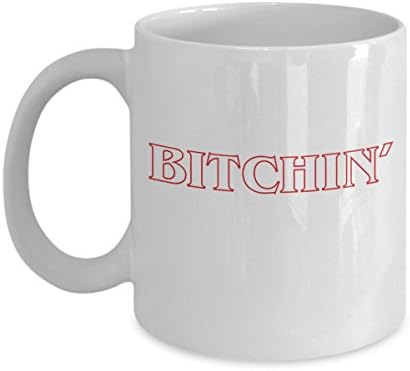 Stranger Things Bitchin Coffee Mug Cup (White) 11oz Pop Television Stranger Things Gifts Merchandise Accessories Shirt Poster Sticker Pin Decal Artwor