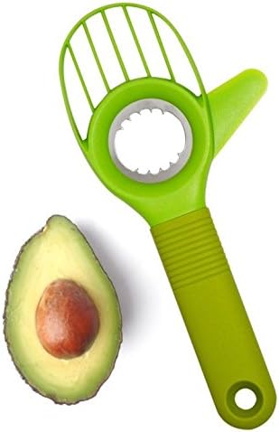 KASIRIOS 3-in-1 Avocado Slicer – Usable as A Slicer, Pitter, And Cutter – Premium Quality Silicone with Stainless Steel Cutter