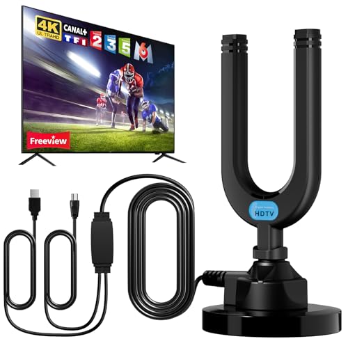 2026 TNT HD Powerful Indoor TV Antenna, Powerful Magnetic Base Indoor HDTV Antenna with High Gain Signal Amplifier, Compatible with 4K 1080P TV, with 27ft Coaxial Cable