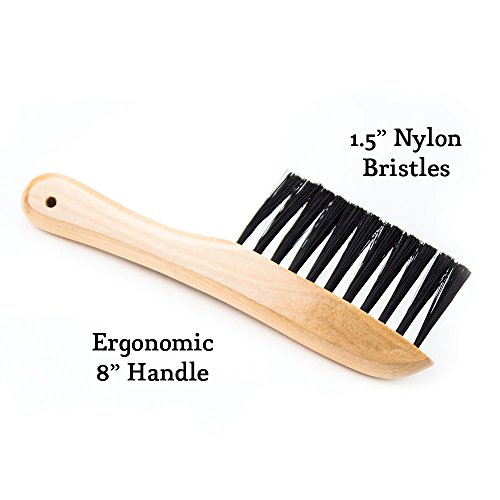 Felson Billiard Supplies 8" Nylon Bristle Under Rail Wooden Pool Table Brush - Thumbnail 5