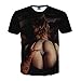 FaPlus Men's Fashion Tee 3D Sexy Girl Print T-Shirts
