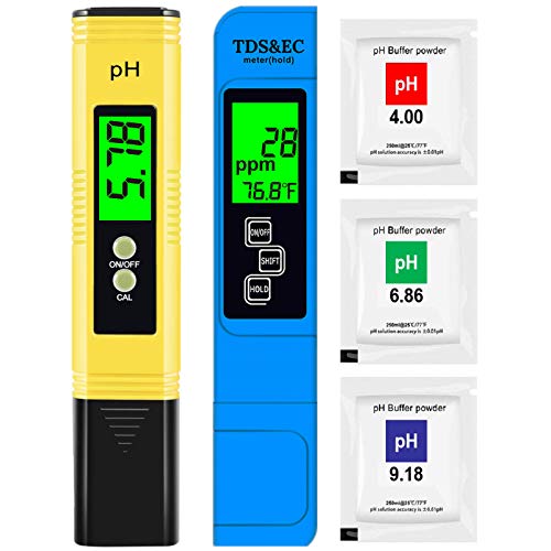 Hofun PH Meter & TDS Meter Combo, Upgraded Backlight PH TDS EC