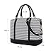 CAMTOP Women Ladies Weekender Travel Bag Canvas Overnight Carry-on Duffel Tote Luggage (Stripe -Black)