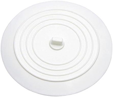 FIZZE Silicone Tub Stopper and Drain Plug for up to 4inch Drain Holes in Kitchens, Bathrooms &amp; Laundries (White)