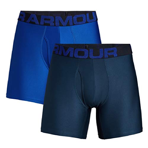 Under Armour Men's Tech 6-inch Boxerjock Boxer Brief - 2 Pack, Royal//Academy, 3X-Large