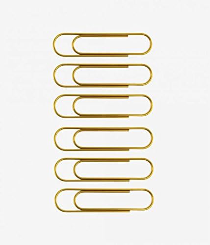 Trendy Gold Oversized Paper Clips (Pack of 6) by Elum Designs