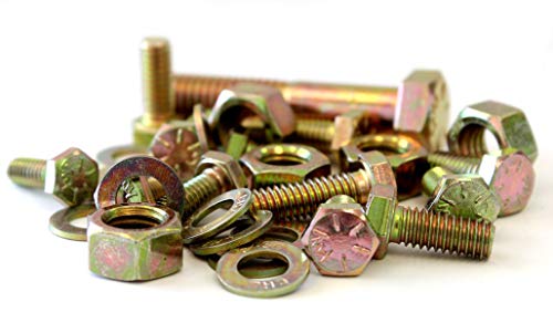 3059 Piece Grade 8 USS Nut Bolt Washer Assortment, Hex Head Cap Screws, Flat and Lock Washers Coarse Thread