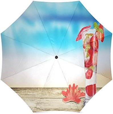 Custom Cocktail Compact Travel Windproof Rainproof Foldable Umbrella