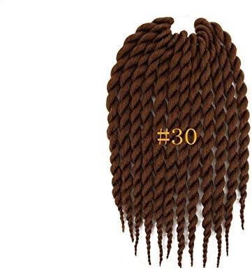 New Bee Hair(TM)3Pcs/Lot Havana Mambo Twist Crochet Braids Hair 12'' 75g/pack 2X Synthetic Crochet Braids Senegalese Twists Braiding Hair Extension-Color #30