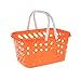 TOYMYTOY Shopping Basket Toy Portable Kids Plastic Grocery Basket with Handle for Children Kids Kitchen Pretend Play Toy (Orange)