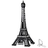 SICOHOME Eiffel Tower 7.0" Black Eiffel Tower Cake Topper with Blings