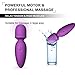 Mini Wand Massager,Fovel Wireless Cordless Portable Small Size Handheld Powerful Massage for Back Neck Shoulder Silent Waterproof USB Chargeable,Purple ...