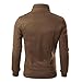 Canserin Hot Sale! Men Jacket, 2017 Fashion Mens Classic Slim Designed Lapel Cardigan Coat Sweatshirt Jacket (L, Coffee)