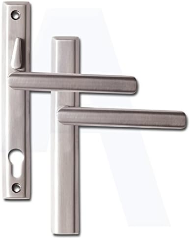 Loxta Stealth Double Locking Upvc Door Handle - Blank External (211mm, Polished Silver)
