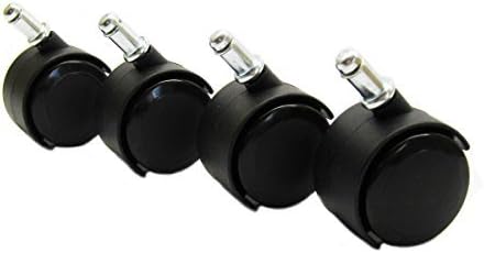 Chromcraft Polyurethane Soft Tread Replacement Casters - Softer Casters for Wood or Tile Floors (16) by Caster Chair Company